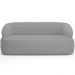 Sofá 2 Lugares Curvo Orgânico Para Sala Living 150cm Barolo L06 Linho Cinza - Lyam Decor