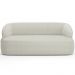 Sofá 2 Lugares Curvo Orgânico Para Sala Living 150cm Barolo L06 Linho Cru - Lyam Decor