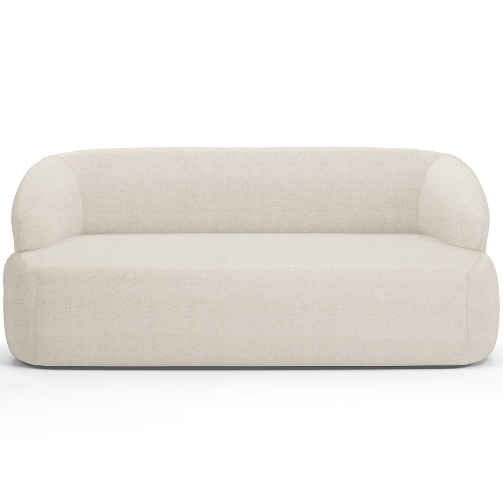 Sofá 2 Lugares Curvo Orgânico Para Sala Living 150cm Barolo L06 Linho Mescla - Lyam Decor