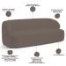 Sofá 2 Lugares Curvo Orgânico Para Sala Living 150cm Barolo L06 Veludo Marrom - Lyam Decor