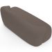 Sofá 2 Lugares Curvo Orgânico Para Sala Living 150cm Barolo L06 Veludo Marrom - Lyam Decor