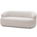 Sofá 2 Lugares Orgânico Sala de Estar Living 140cm Carmen F04 Bouclê Off White - Lyam Decor