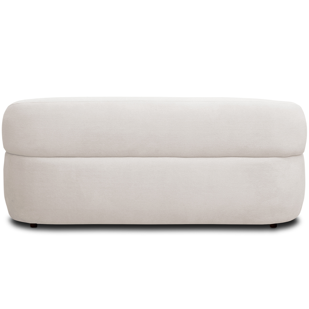 Sofá 2 Lugares Orgânico Sala de Estar Living 140cm Carmen F04 Bouclê Off White - Lyam Decor