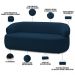 Sofá 2 Lugares Orgânico Sala de Estar Living 140cm Carmen F04 Veludo Azul - Lyam Decor