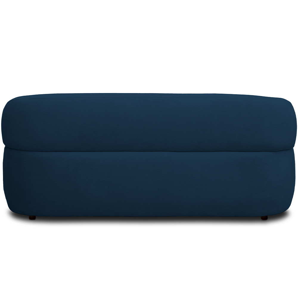 Sofá 2 Lugares Orgânico Sala de Estar Living 140cm Carmen F04 Veludo Azul - Lyam Decor