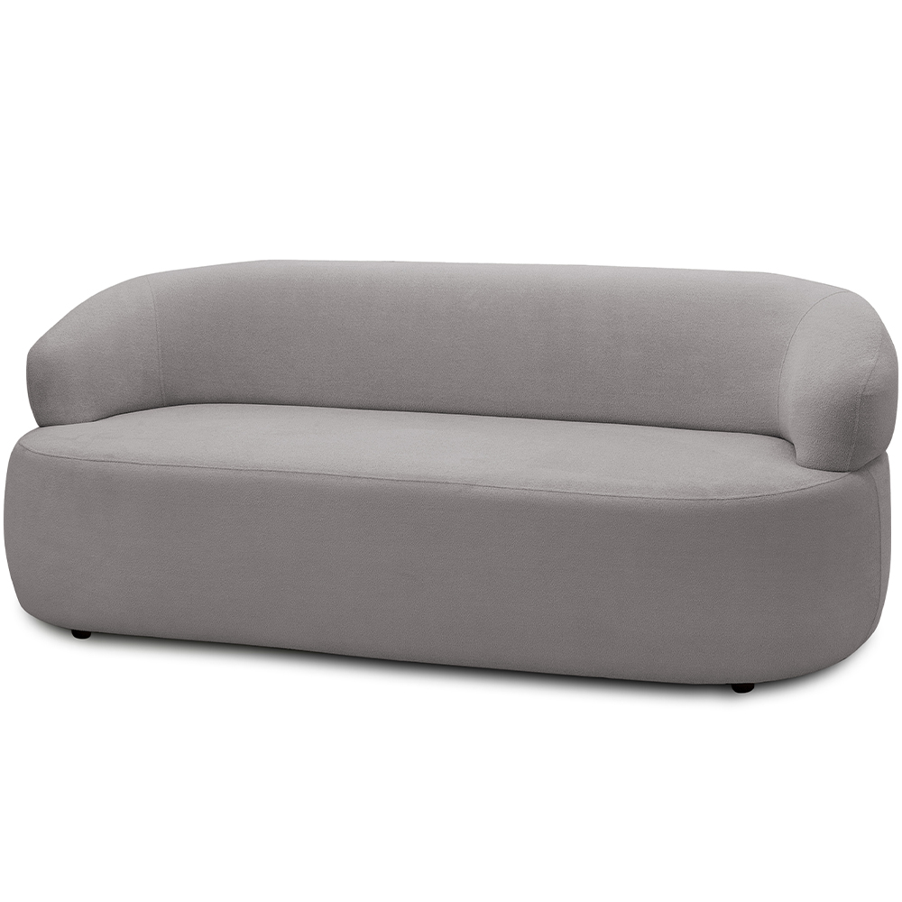 Sofá 2 Lugares Orgânico Sala de Estar Living 140cm Carmen F04 Veludo Cinza - Lyam Decor