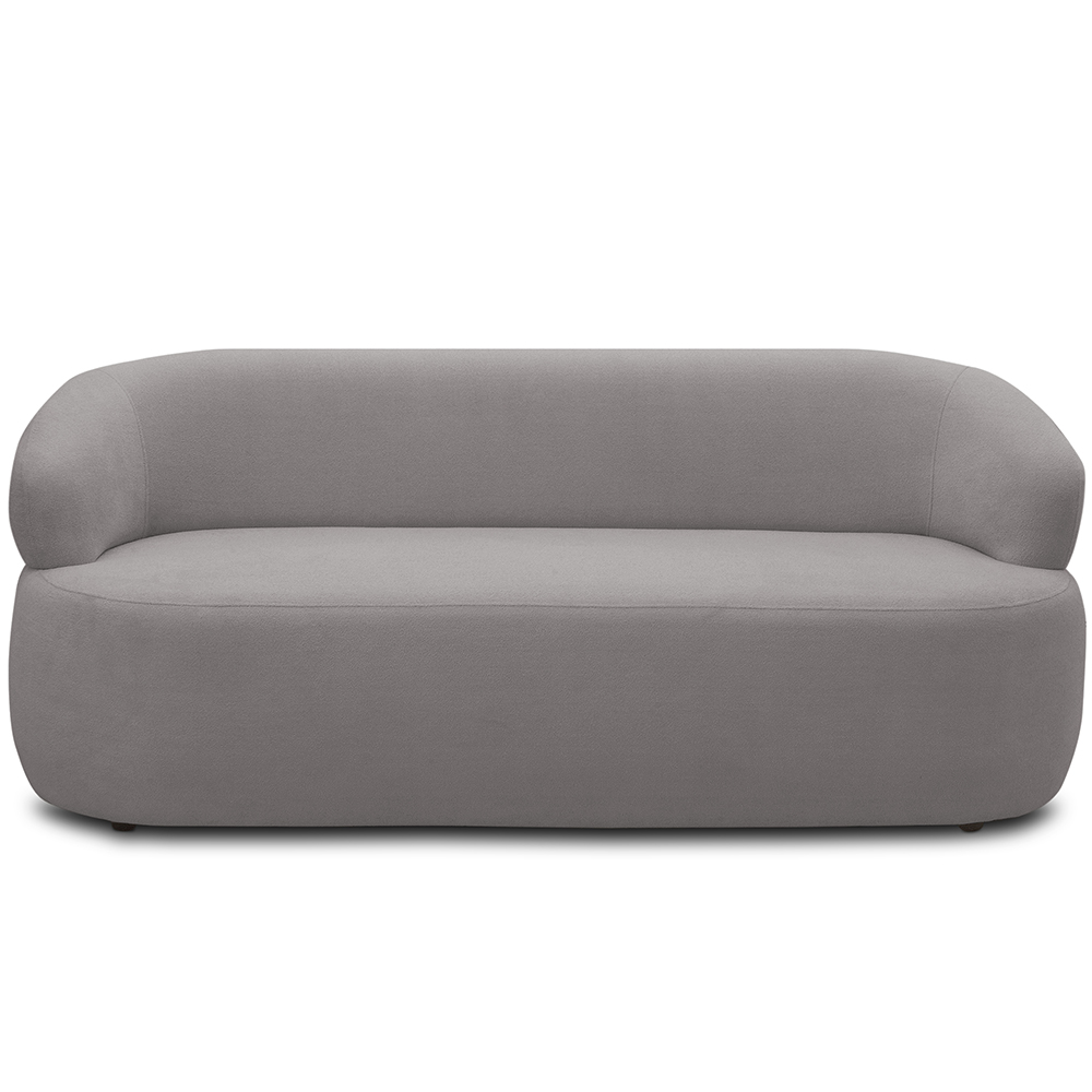 Sofá 2 Lugares Orgânico Sala de Estar Living 140cm Carmen F04 Veludo Cinza - Lyam Decor