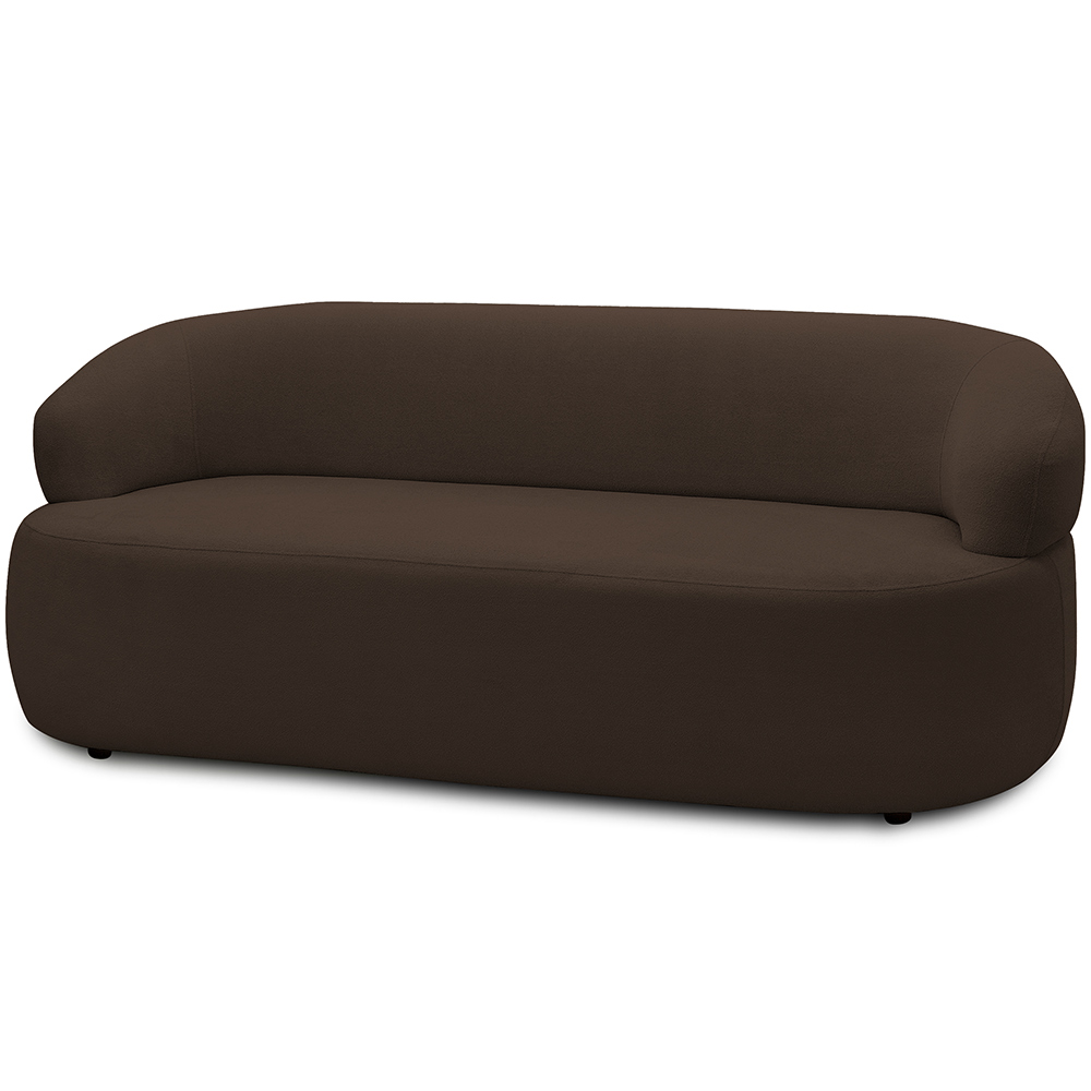 Sofá 2 Lugares Orgânico Sala de Estar Living 140cm Carmen F04 Veludo Marrom - Lyam Decor