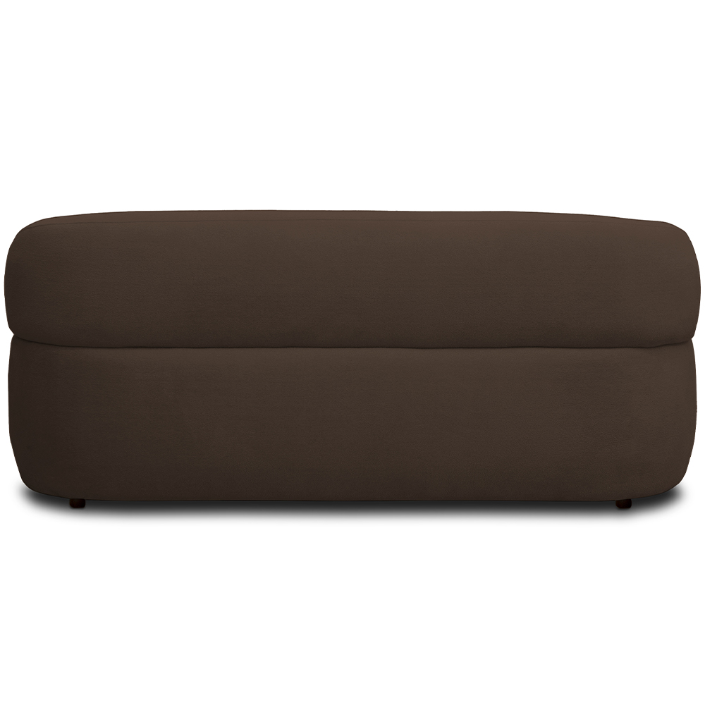 Sofá 2 Lugares Orgânico Sala de Estar Living 140cm Carmen F04 Veludo Marrom - Lyam Decor