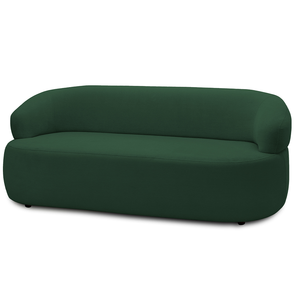 Sofá 2 Lugares Orgânico Sala de Estar Living 140cm Carmen F04 Veludo Verde - Lyam Decor