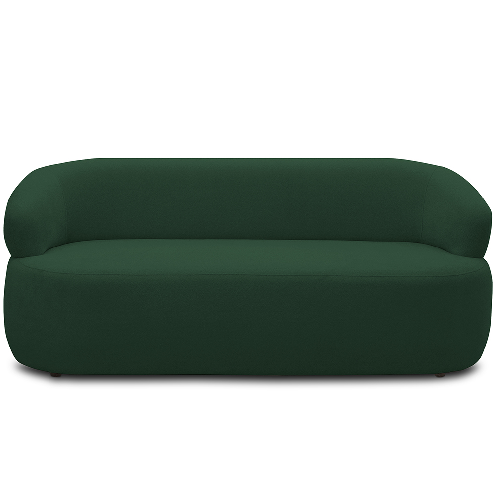 Sofá 2 Lugares Orgânico Sala de Estar Living 140cm Carmen F04 Veludo Verde - Lyam Decor