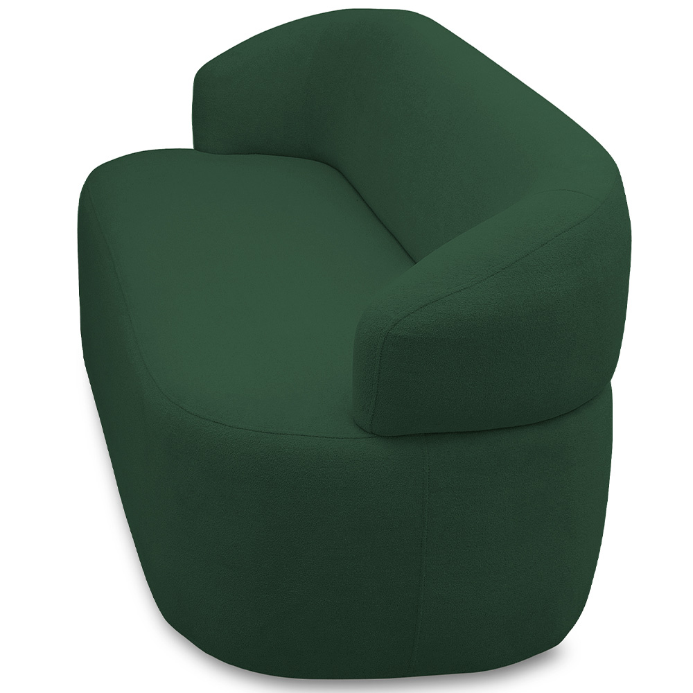 Sofá 2 Lugares Orgânico Sala de Estar Living 140cm Carmen F04 Veludo Verde - Lyam Decor