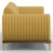 Sofá 2 Lugares Para Sala De Estar Molino 150 Cm D02 Pés D'ouro Veludo Mostarda C-260 - Lyam Decor