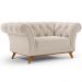Sofá 2 Lugares Para Sala de Estar Império 150 cm D02 Bouclê Creme C-54 - Lyam Decor