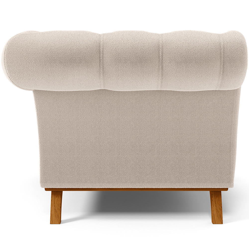 Sofá 2 Lugares Para Sala de Estar Império 150 cm D02 Bouclê Creme C-54 - Lyam Decor