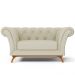 Sofá 2 Lugares Para Sala de Estar Império 150 cm D02 Corano Bege C-26 - Lyam Decor