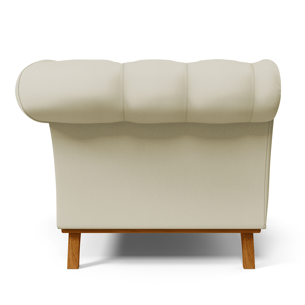 Sofá 2 Lugares Para Sala de Estar Império 150 cm D02 Corano Bege C-26 - Lyam Decor