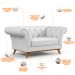 Sofá 2 Lugares Para Sala de Estar Império 150 cm D02 Corano Branco C-12 - Lyam Decor