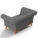 Sofá 2 Lugares Para Sala de Estar Império 150 cm D02 Corano Cinza C-03 - Lyam Decor