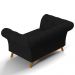 Sofá 2 Lugares Para Sala de Estar Império 150 cm D02 Corano Preto C-05 - Lyam Decor
