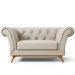 Sofá 2 Lugares Para Sala de Estar Império 150 cm D02 Linho Bege C-107 - Lyam Decor