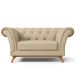 Sofá 2 Lugares Para Sala de Estar Império 150 cm D02 Linho Bege C-129 - Lyam Decor