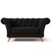 Sofá 2 Lugares Para Sala de Estar Império 150 cm D02 Linho Chumbo D-465 - Lyam Decor