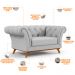 Sofá 2 Lugares Para Sala de Estar Império 150 cm D02 Linho Cinza D-315 - Lyam Decor