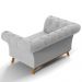 Sofá 2 Lugares Para Sala de Estar Império 150 cm D02 Linho Cinza D-315 - Lyam Decor