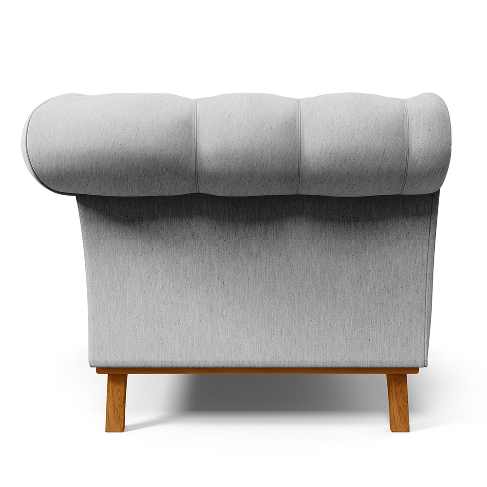 Sofá 2 Lugares Para Sala de Estar Império 150 cm D02 Linho Cinza D-315 - Lyam Decor