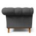 Sofá 2 Lugares Para Sala de Estar Império 150 cm D02 Linho Cinza Escuro C-416 - Lyam Decor