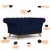 Sofá 2 Lugares Para Sala de Estar Império 150 cm D02 Veludo Azul Marinho C-287 - Lyam Decor