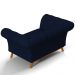 Sofá 2 Lugares Para Sala de Estar Império 150 cm D02 Veludo Azul Oxford C-304 - Lyam Decor