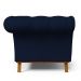 Sofá 2 Lugares Para Sala de Estar Império 150 cm D02 Veludo Azul Oxford C-304 - Lyam Decor