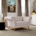 Sofá 2 Lugares Para Sala de Estar Império 150 cm D02 Veludo Bege C-309 - Lyam Decor