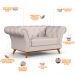 Sofá 2 Lugares Para Sala de Estar Império 150 cm D02 Veludo Bege C-309 - Lyam Decor