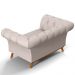 Sofá 2 Lugares Para Sala de Estar Império 150 cm D02 Veludo Bege C-309 - Lyam Decor