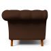 Sofá 2 Lugares Para Sala de Estar Império 150 cm D02 Veludo Marrom B-276 - Lyam Decor