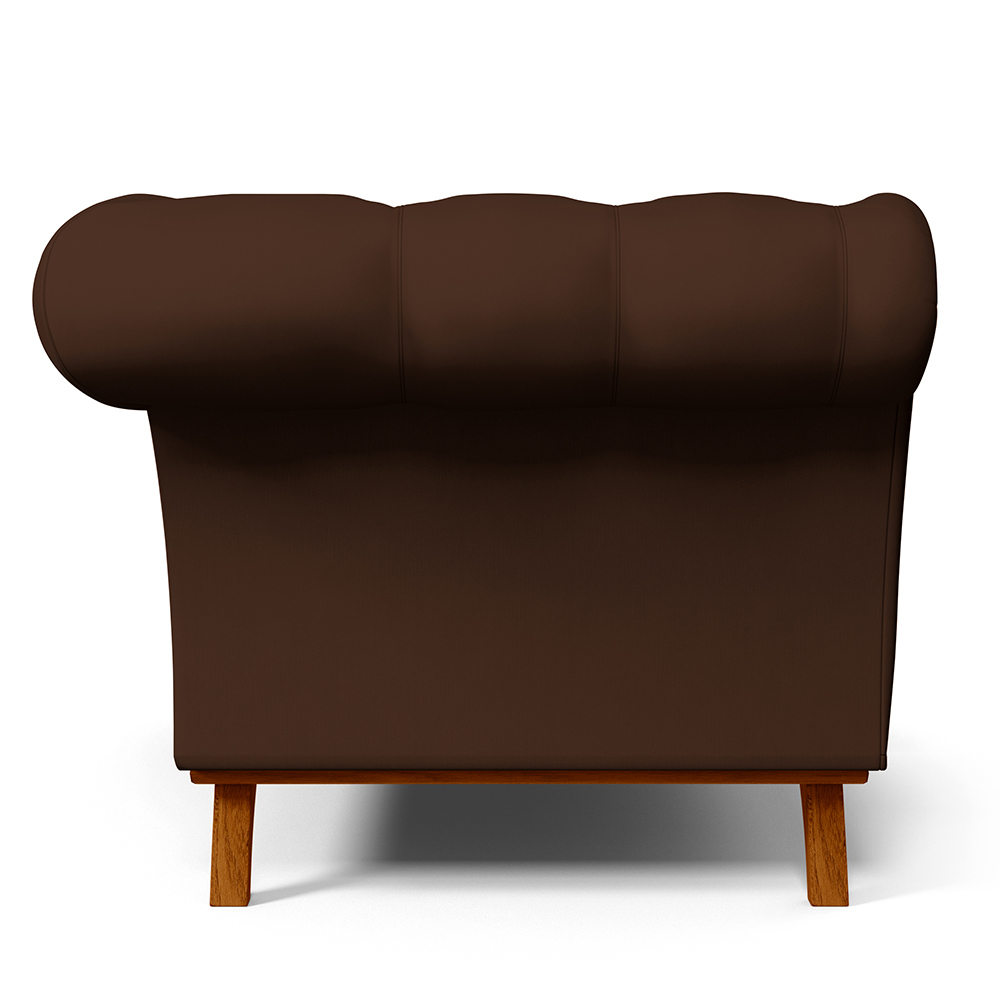 Sofá 2 Lugares Para Sala de Estar Império 150 cm D02 Veludo Marrom B-276 - Lyam Decor