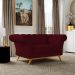 Sofá 2 Lugares Para Sala de Estar Império 150 cm D02 Veludo Marsala C-278 - Lyam Decor