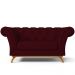 Sofá 2 Lugares Para Sala de Estar Império 150 cm D02 Veludo Marsala C-278 - Lyam Decor