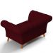 Sofá 2 Lugares Para Sala de Estar Império 150 cm D02 Veludo Marsala C-278 - Lyam Decor