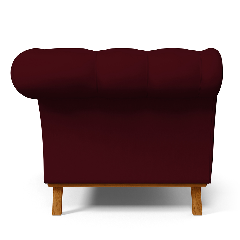 Sofá 2 Lugares Para Sala de Estar Império 150 cm D02 Veludo Marsala C-278 - Lyam Decor