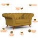 Sofá 2 Lugares Para Sala de Estar Império 150 cm D02 Veludo Mostarda B-260 - Lyam Decor