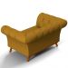 Sofá 2 Lugares Para Sala de Estar Império 150 cm D02 Veludo Mostarda B-260 - Lyam Decor