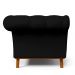 Sofá 2 Lugares Para Sala de Estar Império 150 cm D02 Veludo Preto C-300 - Lyam Decor