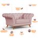 Sofá 2 Lugares Para Sala de Estar Império 150 cm D02 Veludo Rosê B-305 - Lyam Decor