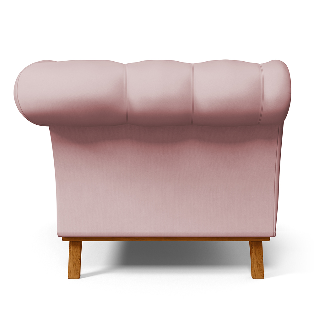 Sofá 2 Lugares Para Sala de Estar Império 150 cm D02 Veludo Rosê B-305 - Lyam Decor