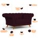 Sofá 2 Lugares Para Sala de Estar Império 150 cm D02 Veludo Roxo Grape C-292 - Lyam Decor