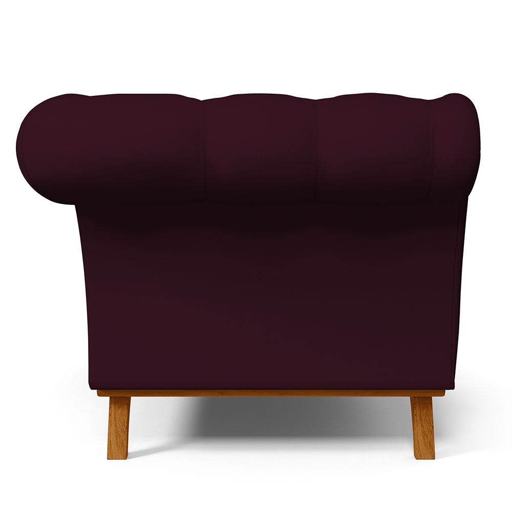 Sofá 2 Lugares Para Sala de Estar Império 150 cm D02 Veludo Roxo Grape C-292 - Lyam Decor